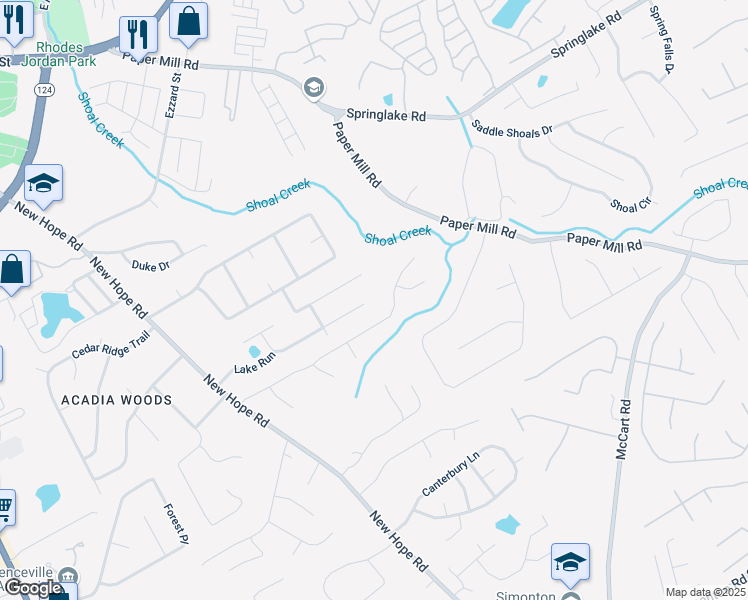 map of restaurants, bars, coffee shops, grocery stores, and more near 300 Summer Pond Trail in Lawrenceville