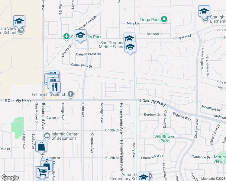 map of restaurants, bars, coffee shops, grocery stores, and more near in Beaumont