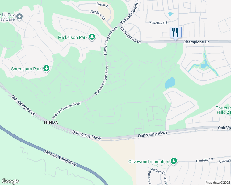 map of restaurants, bars, coffee shops, grocery stores, and more near 35251 Zachary Way in Beaumont
