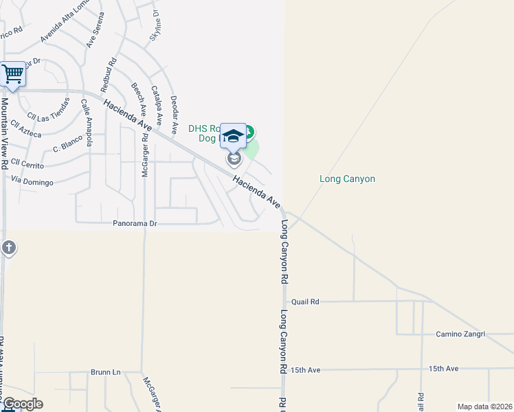 map of restaurants, bars, coffee shops, grocery stores, and more near 13762 Starlight Way in Desert Hot Springs