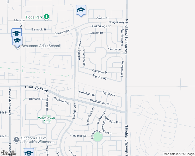 map of restaurants, bars, coffee shops, grocery stores, and more near 1524 Green Glen Lane in Beaumont