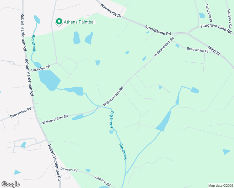map of restaurants, bars, coffee shops, grocery stores, and more near 135 West Beaverdam Road in Winterville