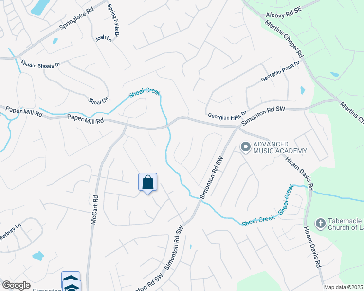 map of restaurants, bars, coffee shops, grocery stores, and more near 656 Simon Ive Drive in Lawrenceville