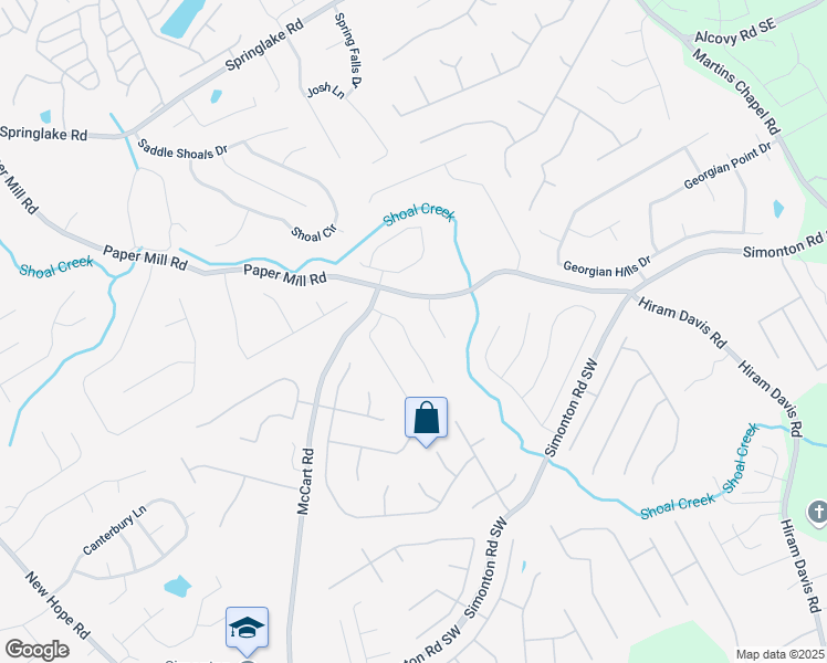map of restaurants, bars, coffee shops, grocery stores, and more near 660 Allen's Landing Drive Southeast in Lawrenceville