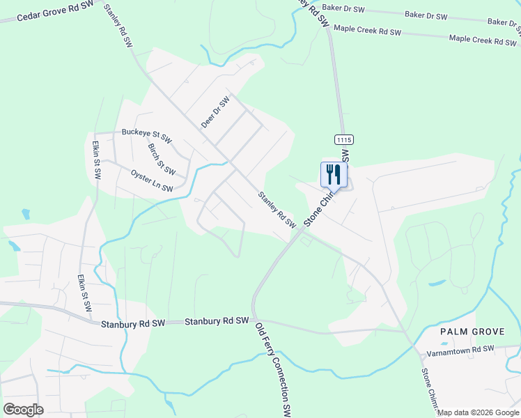 map of restaurants, bars, coffee shops, grocery stores, and more near 1044 Cockleshell Dr SW in Brunswick