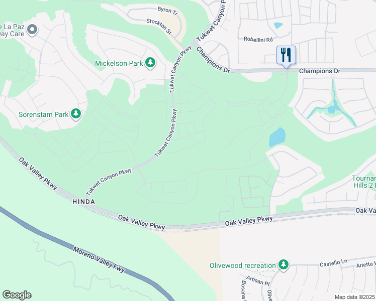 map of restaurants, bars, coffee shops, grocery stores, and more near 35251 Zachary Way in Beaumont