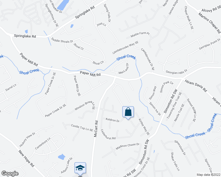 map of restaurants, bars, coffee shops, grocery stores, and more near 560 Allens Landing Court in Lawrenceville