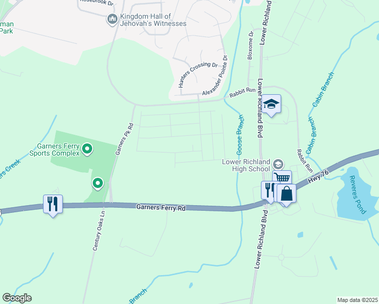 map of restaurants, bars, coffee shops, grocery stores, and more near 8930 Rabbit Run in Hopkins