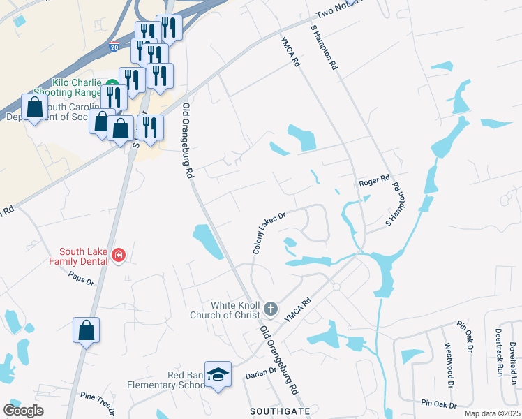 map of restaurants, bars, coffee shops, grocery stores, and more near 519 Orange Court in Lexington