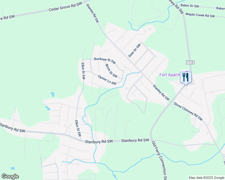 map of restaurants, bars, coffee shops, grocery stores, and more near 868 Elm Street Southwest in Brunswick County