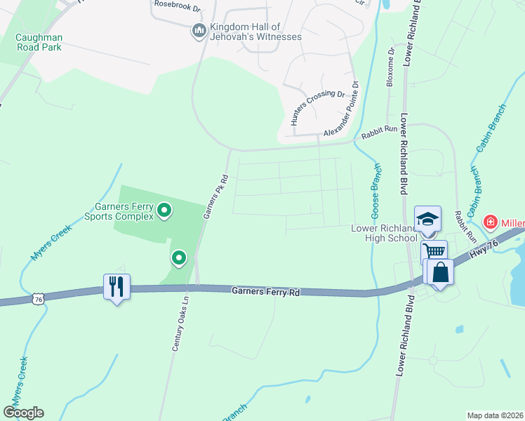 map of restaurants, bars, coffee shops, grocery stores, and more near 8821 Garners Ferry Road in Hopkins