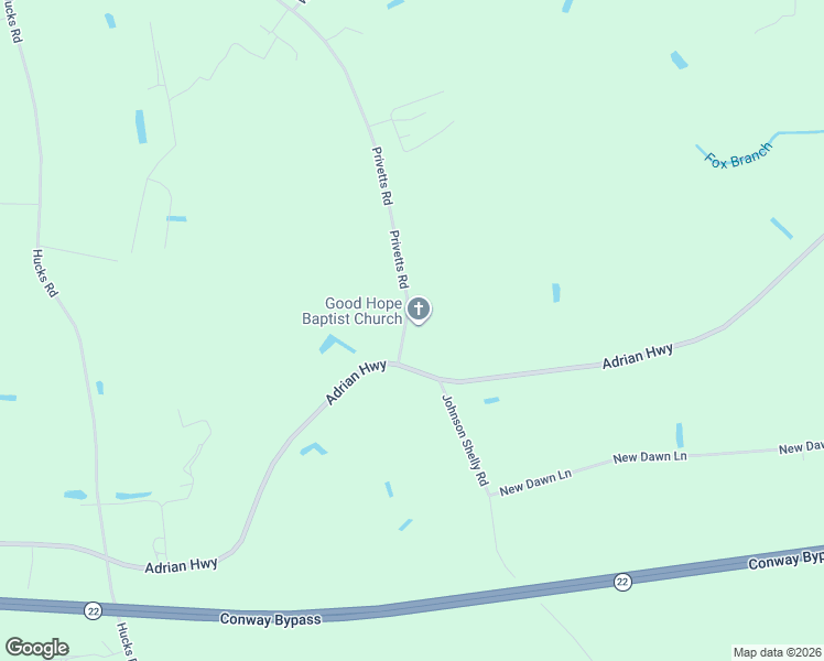 map of restaurants, bars, coffee shops, grocery stores, and more near 6101 Privetts Road in Conway