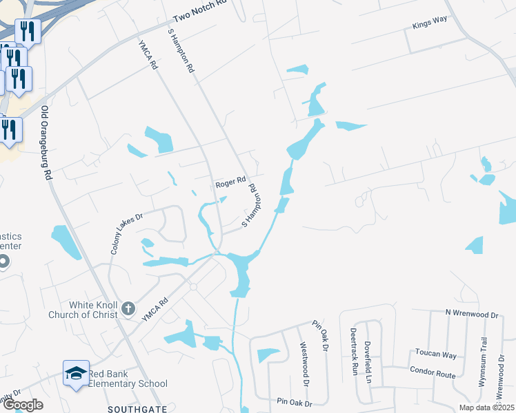 map of restaurants, bars, coffee shops, grocery stores, and more near 340 South Hampton Avenue in Lexington