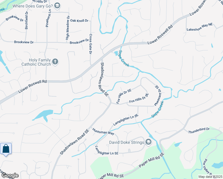 map of restaurants, bars, coffee shops, grocery stores, and more near 3816 Berrybridge Way Southeast in Marietta