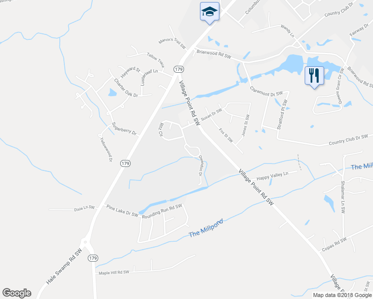 map of restaurants, bars, coffee shops, grocery stores, and more near 372 Lake Owen Drive in Shallotte