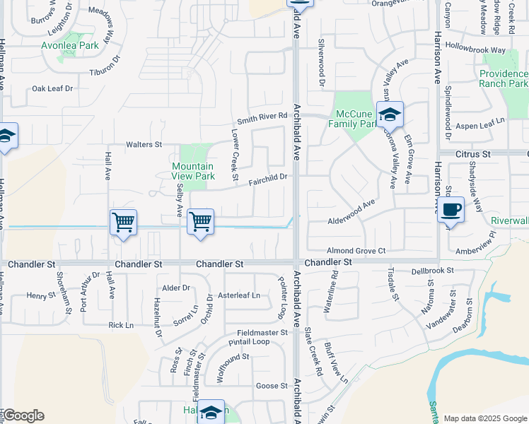 map of restaurants, bars, coffee shops, grocery stores, and more near 7665 Turtle Mountain Circle in Corona