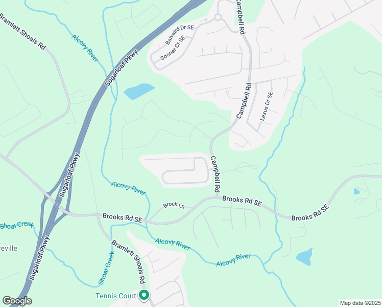 map of restaurants, bars, coffee shops, grocery stores, and more near 1496 Wilson Manor Circle Southeast in Lawrenceville
