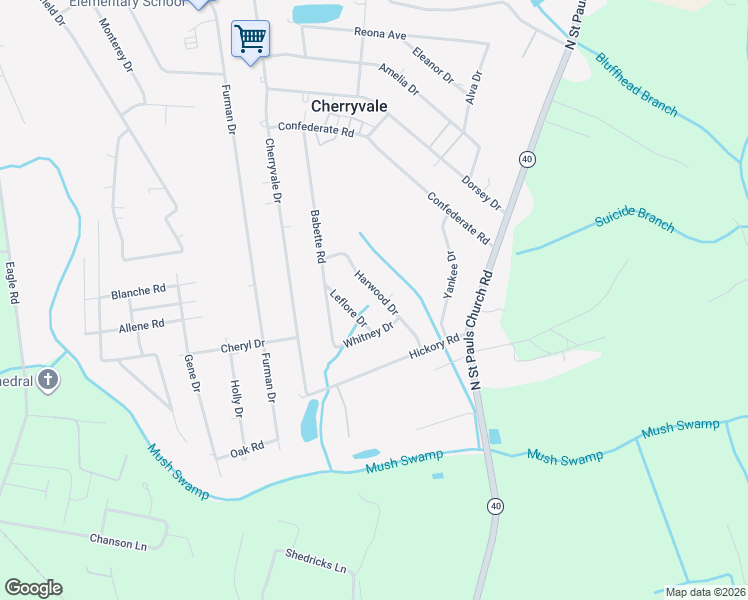 map of restaurants, bars, coffee shops, grocery stores, and more near 1028 Harwood Drive in Sumter