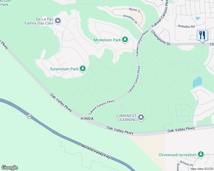 map of restaurants, bars, coffee shops, grocery stores, and more near 35261 Braid Place in Beaumont