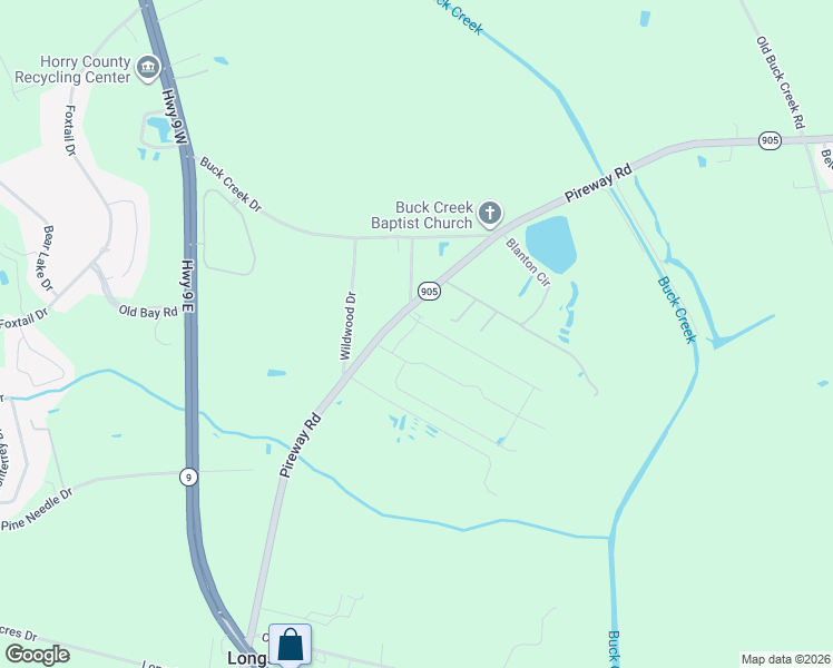 map of restaurants, bars, coffee shops, grocery stores, and more near 11394 South Carolina 905 in Longs