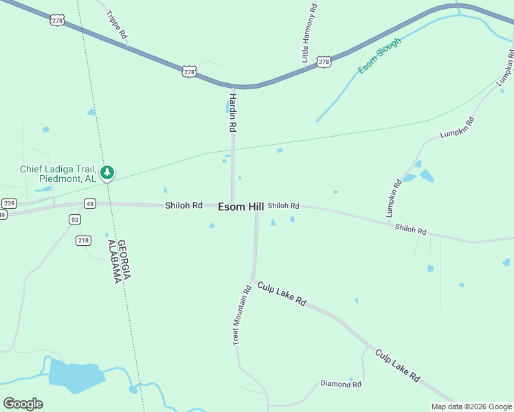 map of restaurants, bars, coffee shops, grocery stores, and more near 1280 Shiloh Road in Cedartown