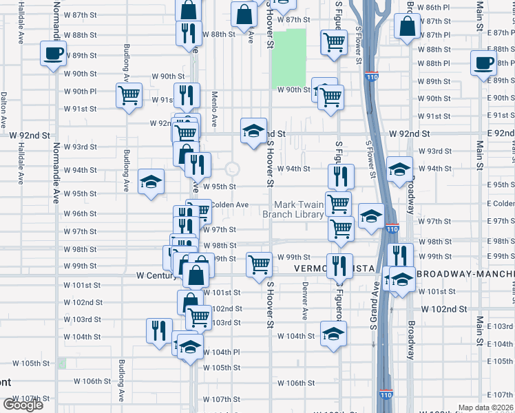 map of restaurants, bars, coffee shops, grocery stores, and more near 720 West Colden Avenue in Los Angeles