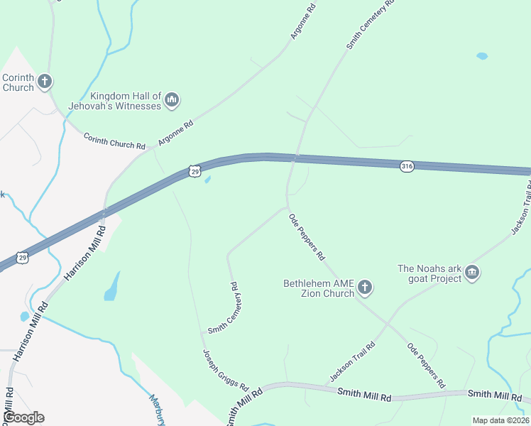 map of restaurants, bars, coffee shops, grocery stores, and more near 649 Smith Cemetery Road in Winder