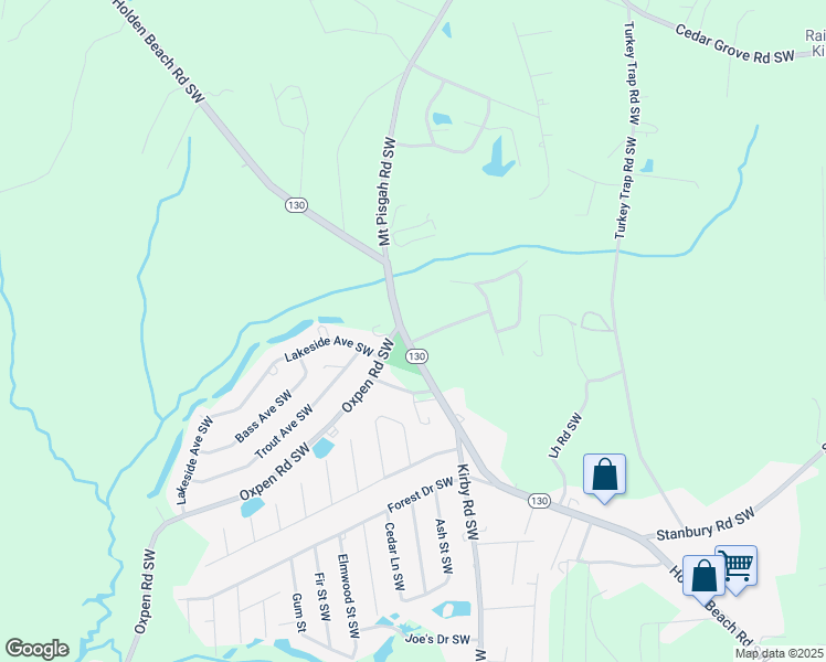 map of restaurants, bars, coffee shops, grocery stores, and more near 1918 Ocean Pine Road Southwest in Brunswick
