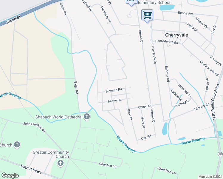 map of restaurants, bars, coffee shops, grocery stores, and more near 955 Mayfield Drive in Sumter