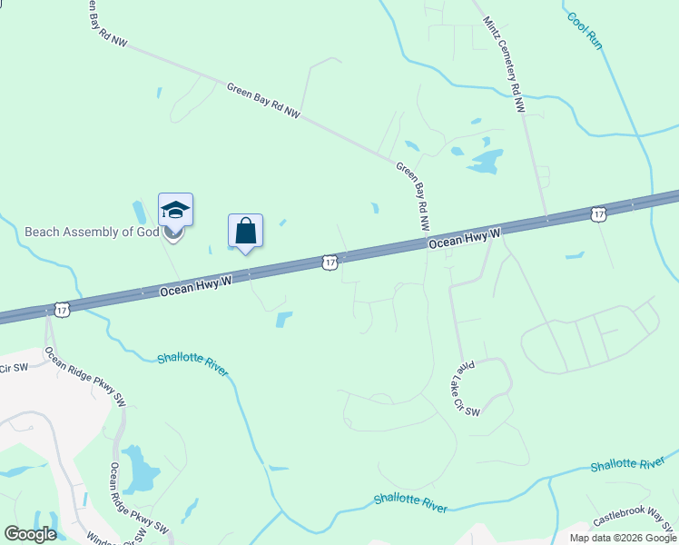 map of restaurants, bars, coffee shops, grocery stores, and more near 6541 Ocean Highway West in Ocean Isle Beach