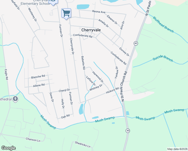 map of restaurants, bars, coffee shops, grocery stores, and more near 1028 Harwood Drive in Sumter