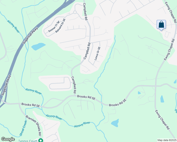 map of restaurants, bars, coffee shops, grocery stores, and more near 1205 Campbell Ridge Lane in Lawrenceville