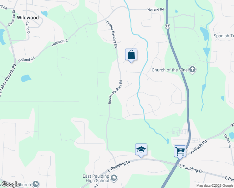 map of restaurants, bars, coffee shops, grocery stores, and more near 626 Brooks Rackley Road in Dallas