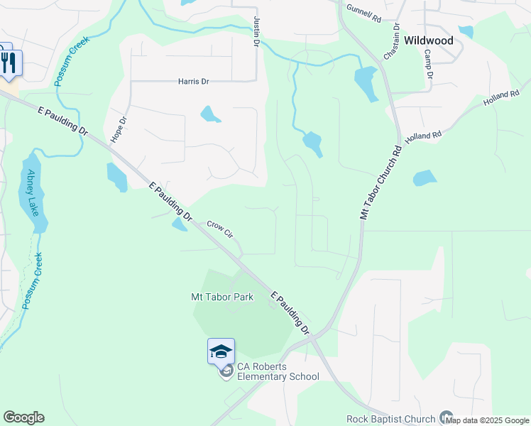 map of restaurants, bars, coffee shops, grocery stores, and more near 281 Carrie Drive in Dallas