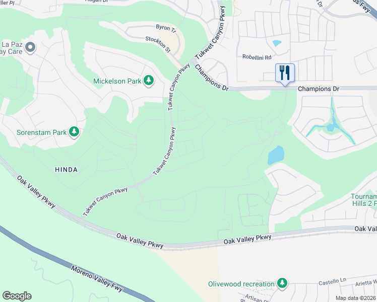 map of restaurants, bars, coffee shops, grocery stores, and more near Cherry Valley Boulevard in Calimesa