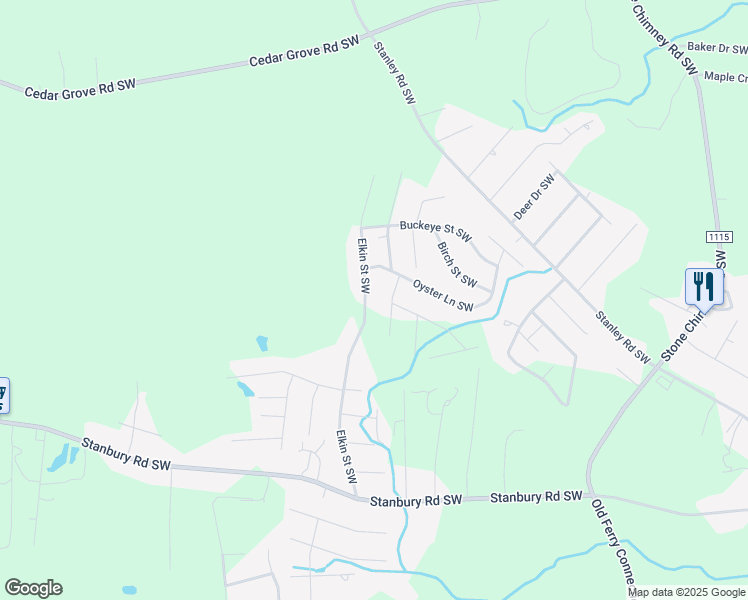 map of restaurants, bars, coffee shops, grocery stores, and more near 2366 Elkin Street Southwest in Brunswick County