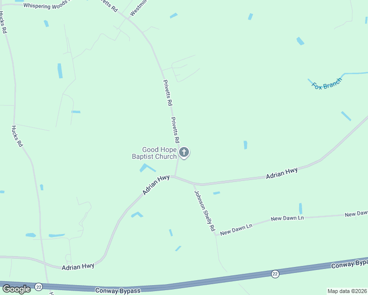 map of restaurants, bars, coffee shops, grocery stores, and more near 6085 Privetts Road in Conway