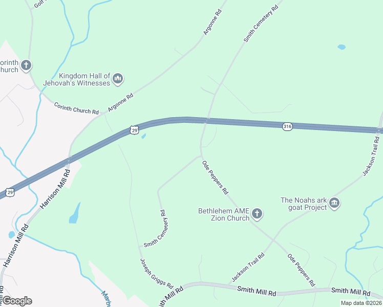 map of restaurants, bars, coffee shops, grocery stores, and more near 649 Smith Cemetery Road in Winder