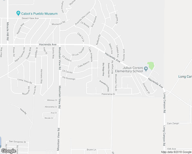 map of restaurants, bars, coffee shops, grocery stores, and more near 13635 Avenida La Vista in Desert Hot Springs