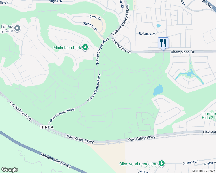 map of restaurants, bars, coffee shops, grocery stores, and more near 11560 Hanna Street in Beaumont