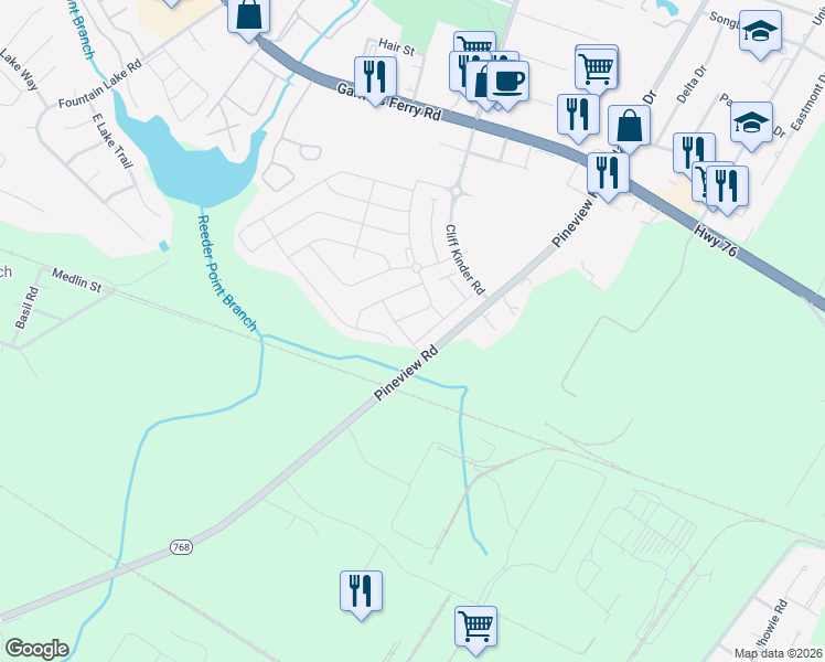map of restaurants, bars, coffee shops, grocery stores, and more near 321 Beacons Field Road in Columbia