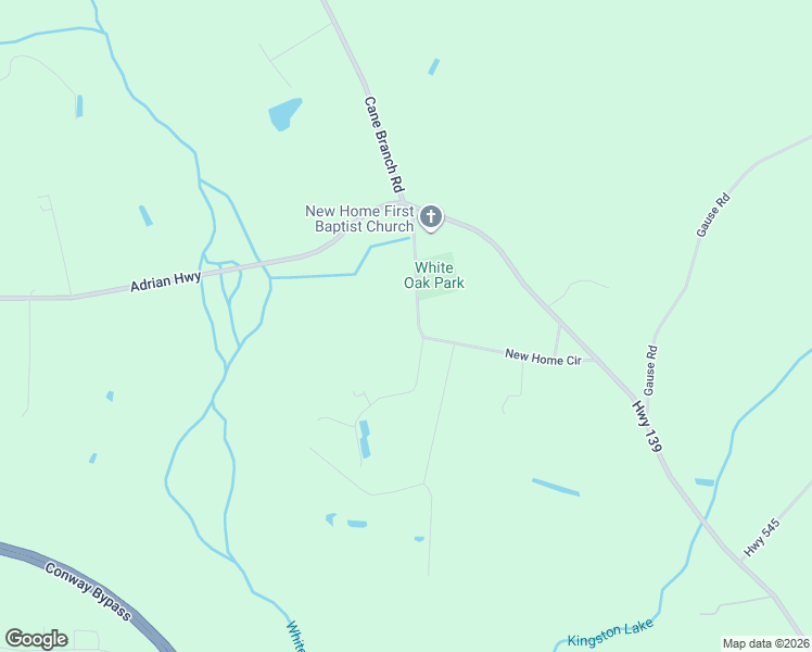 map of restaurants, bars, coffee shops, grocery stores, and more near 3006 Pioneer Road in Conway