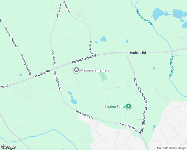 map of restaurants, bars, coffee shops, grocery stores, and more near 2671 Harbins Road in Bethlehem