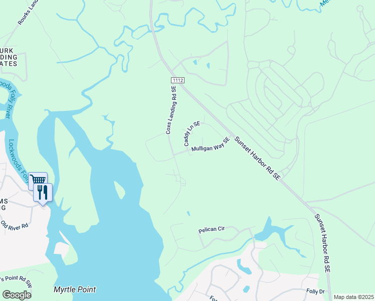 map of restaurants, bars, coffee shops, grocery stores, and more near 508 Mulligan Way Southeast in Bolivia