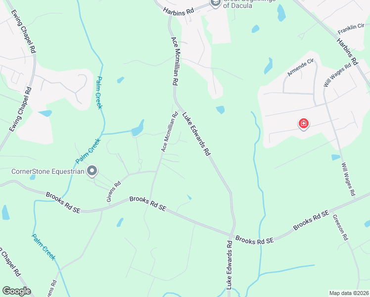 map of restaurants, bars, coffee shops, grocery stores, and more near 2325 Garret Hill Court Southeast in Dacula