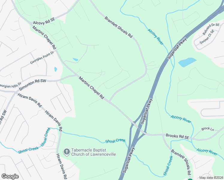map of restaurants, bars, coffee shops, grocery stores, and more near 1040 Chapel Hill Drive Southeast in Lawrenceville