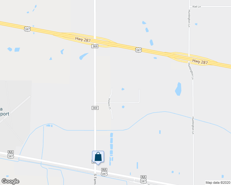 map of restaurants, bars, coffee shops, grocery stores, and more near 535 Vickers Court in Iowa Park