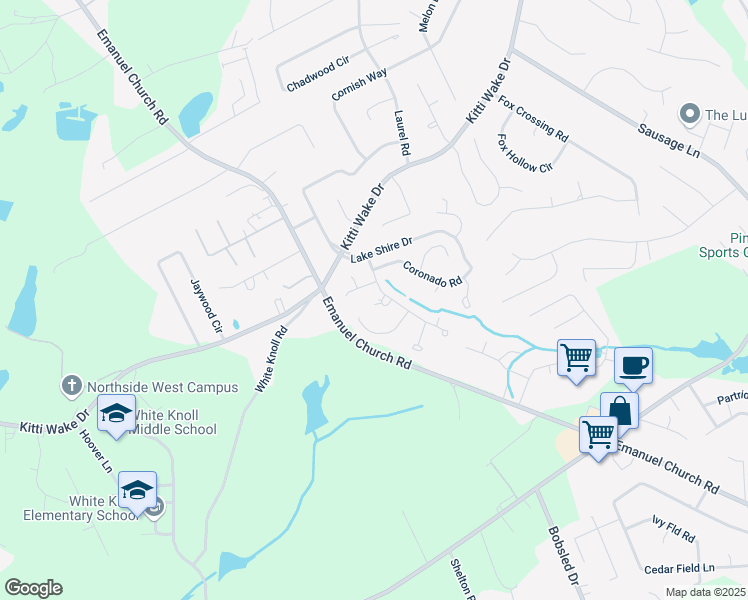 map of restaurants, bars, coffee shops, grocery stores, and more near 116 La Habra Lane in West Columbia