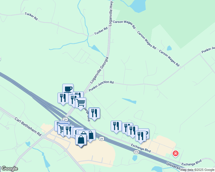 map of restaurants, bars, coffee shops, grocery stores, and more near 368 Punkin Junction Road in Bethlehem
