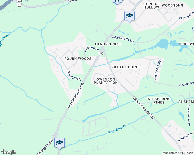 map of restaurants, bars, coffee shops, grocery stores, and more near 805 Kimberly Ann Lane in Shallotte
